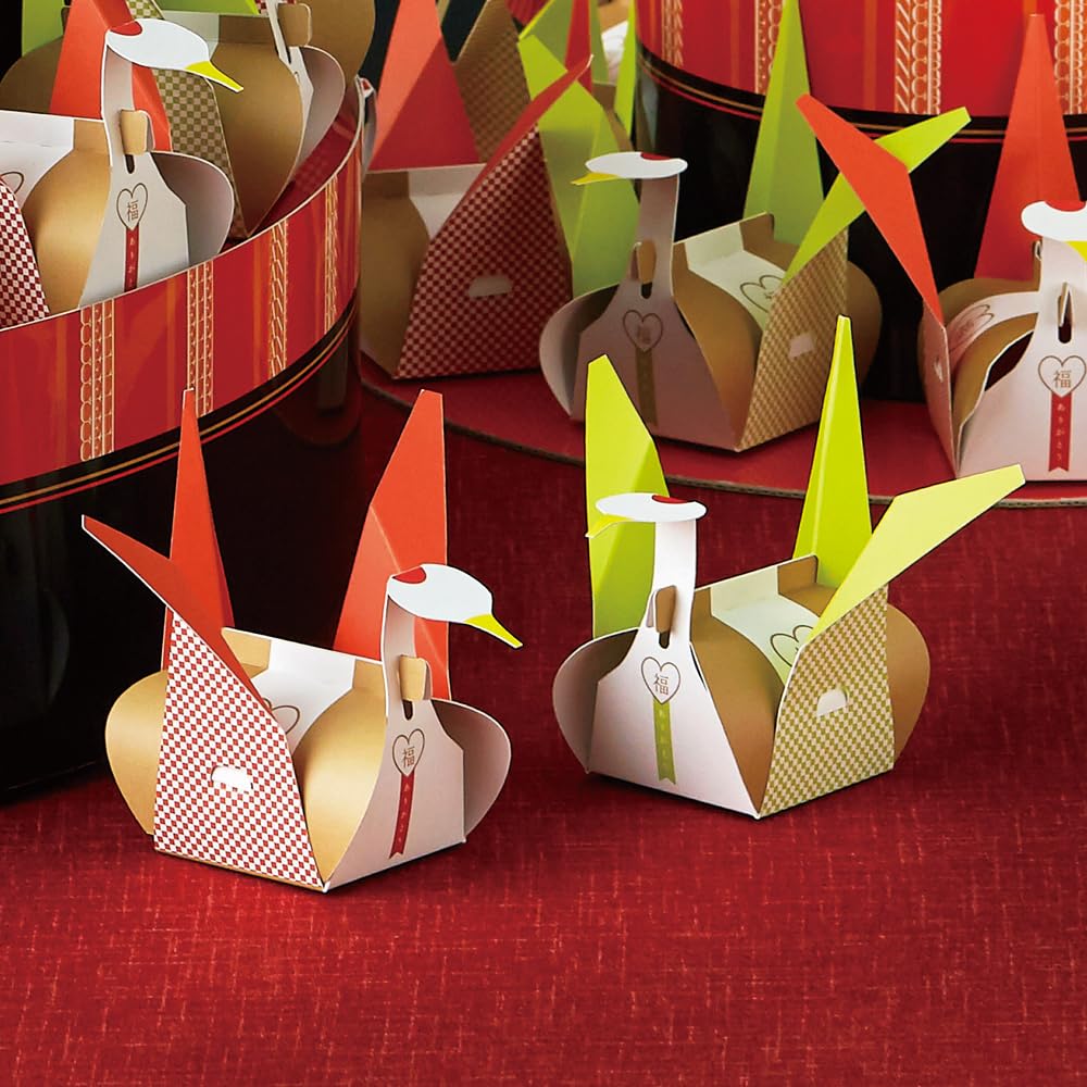 Amazon.co.jp: 夫婦鶴 ウェルカムオブジェ 金平糖プチギフト42個セット