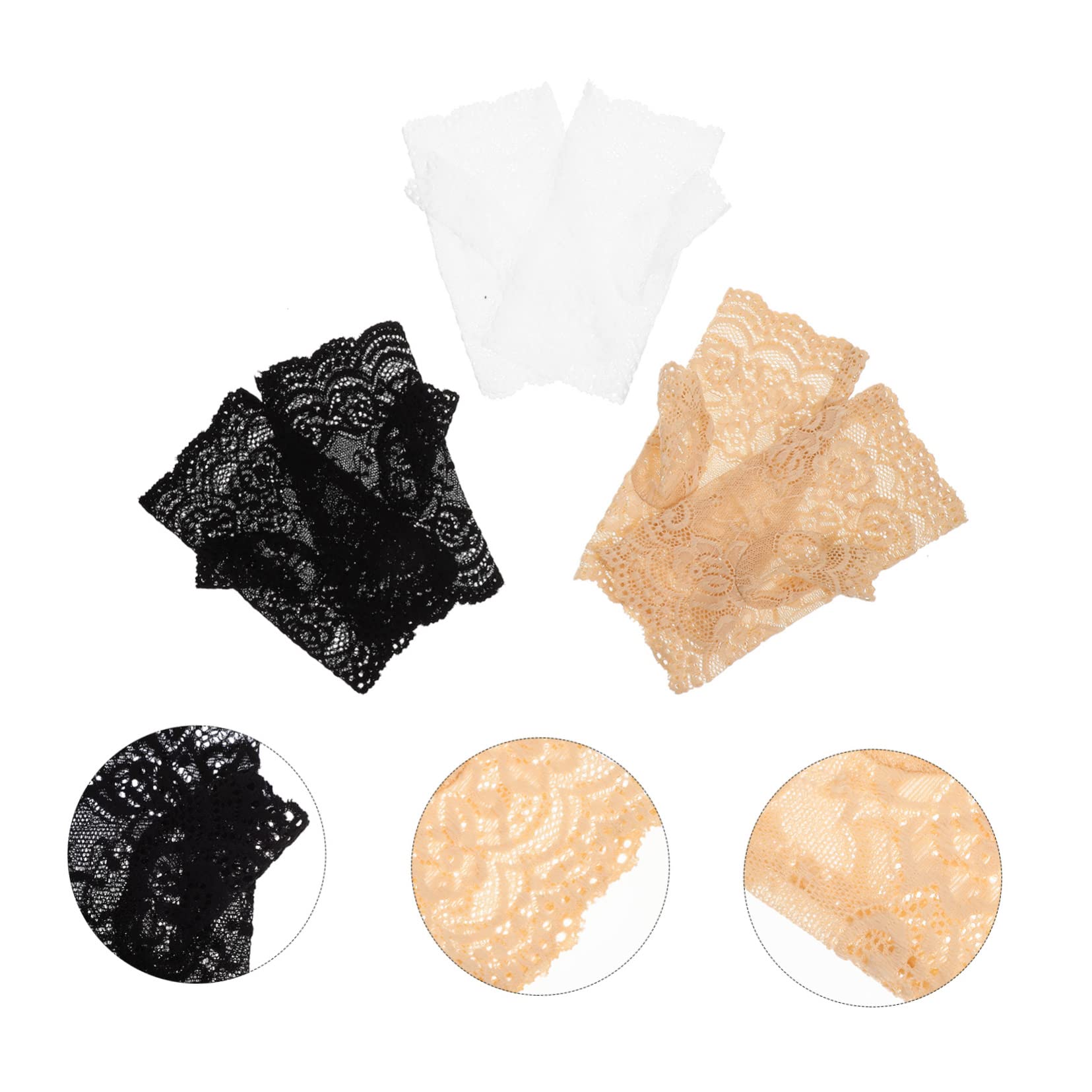 Beavorty Guantes De Protección Solar con Encaje para Mujeres De Mangas para Actividades Al Aire