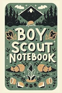Boy Scout Notebook: Journal and Sketchbook for Taking Notes at Scout Summer Camp, Large Blank and Lined Notebook
