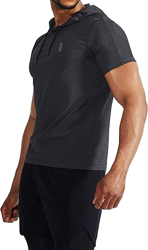 Miniatura 3 de NELEUS Camisa deportiva Dry Fit Performance con capucha para hombre