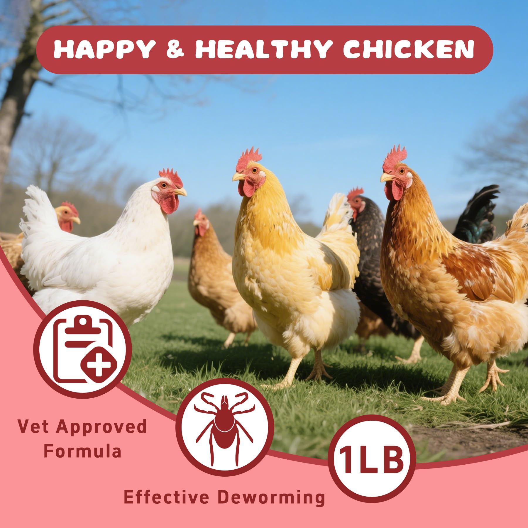 Backyard Flock - Polvo desparasitario de pollo natural, control de parásitos a base de hierbas para gallinas ponedoras y aves de corral, mezcla de hierbas 100% natural, sin extracción de