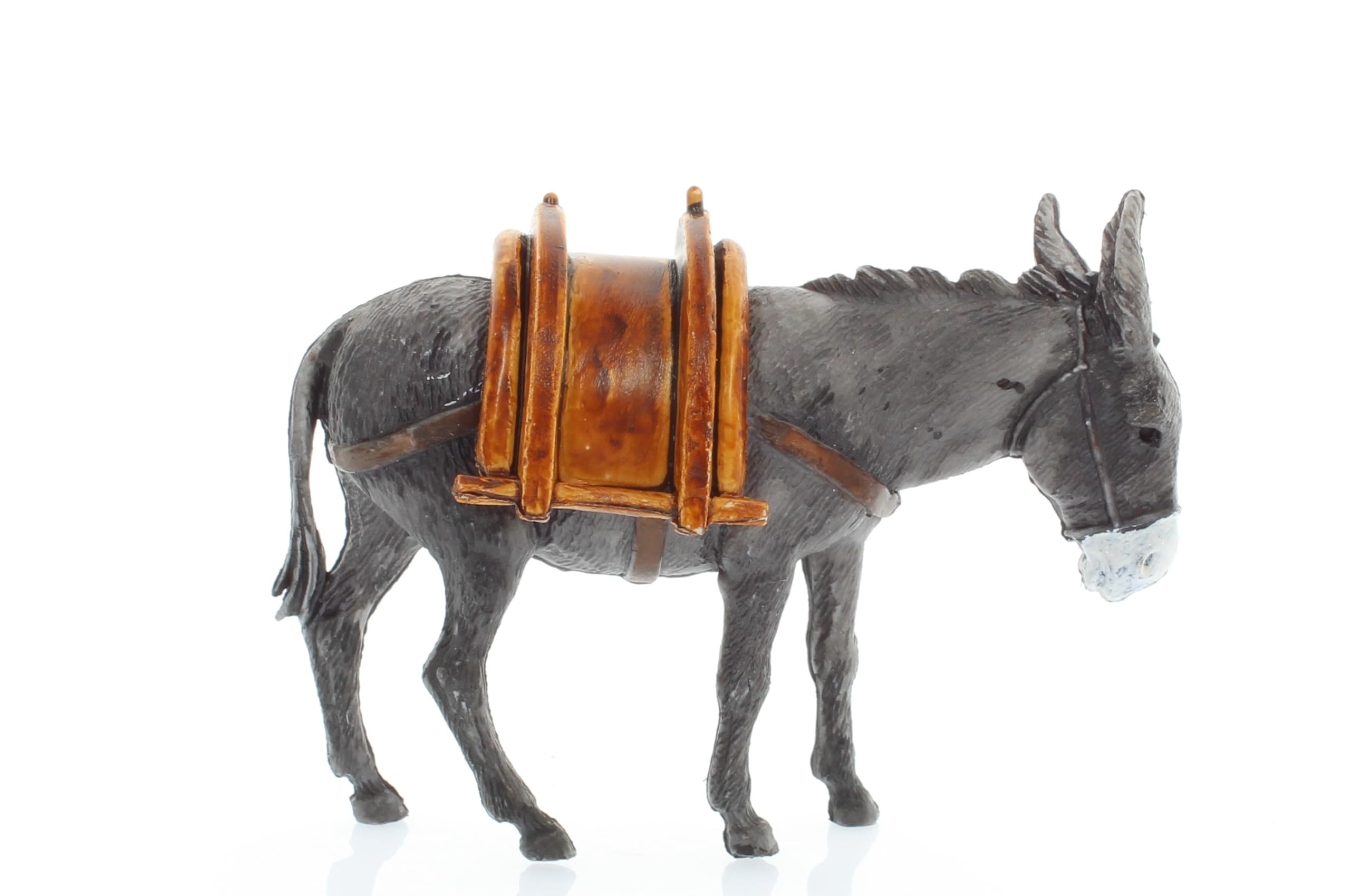 Moranduzzo 2 Burros Surtidos para Belén de 10 Cm Escala 1:20 - Figuras de Belén Indestructibles - Pintura Acabada a Mano, Producto Oficial, Escultor M. Landi