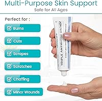 Vista 5 de ViveCare Triple Antibiotic Ointment - Topical Antibacterial Cream for Healing & Treating Infection - First Aid Kit Supplies, Wound Care Essential