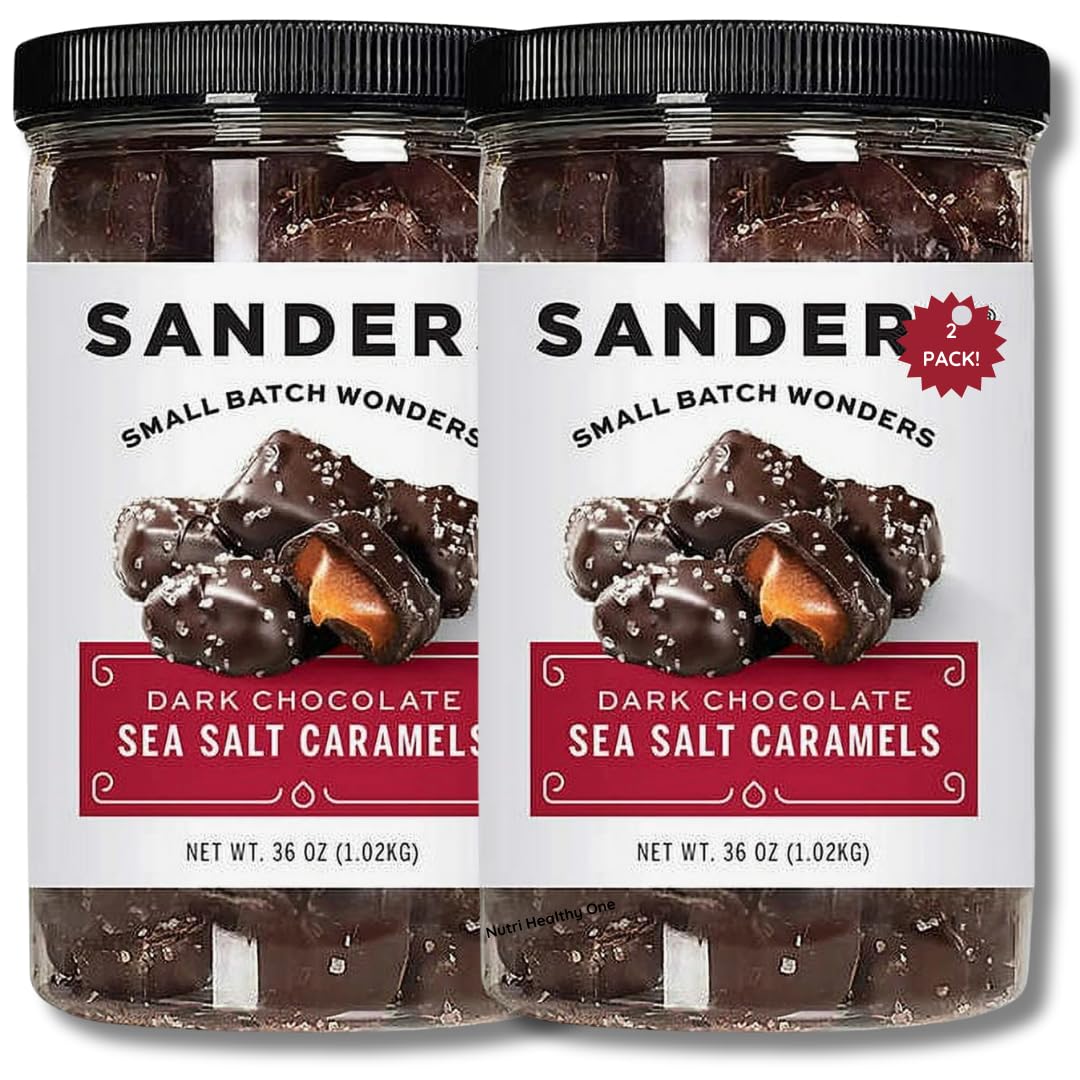 Dark Chocolate Sea Salt Caramels 36 oz. Tub (2-Pack)
