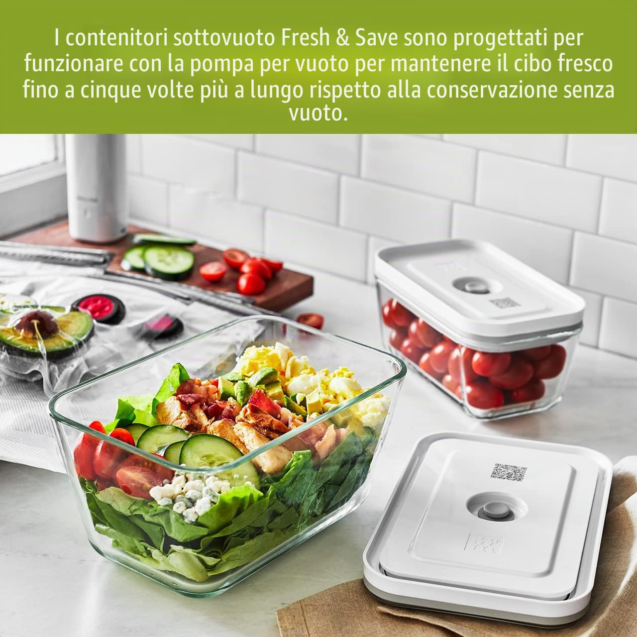 ZWILLING Fresh & Save - Contenitore per alimenti in vetro, 3 pezzi, dimensioni assortite