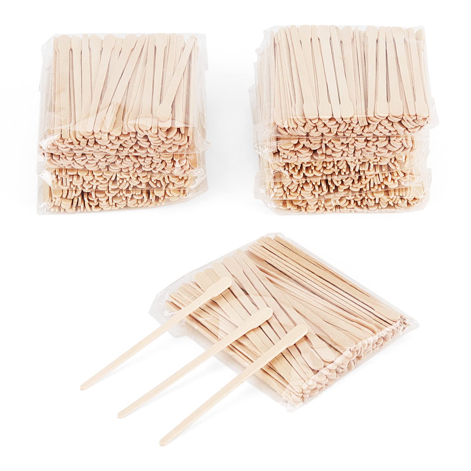 KEILEOHO 1000PCS Wood Eyebrow Wax Sticks, 88mm Small Waxing Spatulas, Mini Wooden Wax Applicator Stick for Face Eyebrows