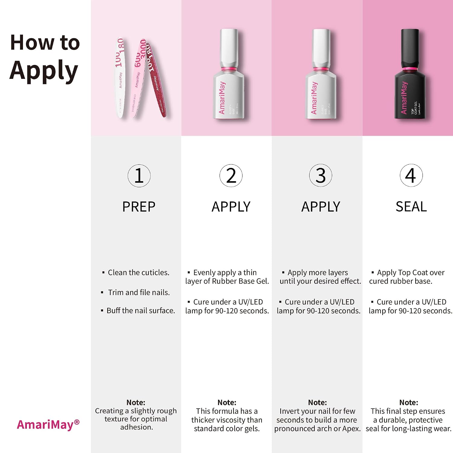 Color Rubber Base Builder Gel, 15ml, White, Sheer Nail Gel, 3-in-1 Soak Off Nail Strengthener UV/LED needed B02.