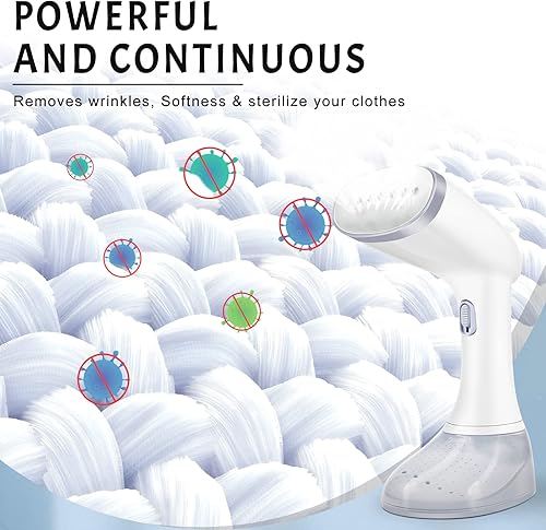 Miniatura 3 de Vaporizador para ropa ropa portátil 3 opciones de vapor ropa de viaje de mano de 1350 W calentamiento rápido tanque de agua de 128fl oz vapor