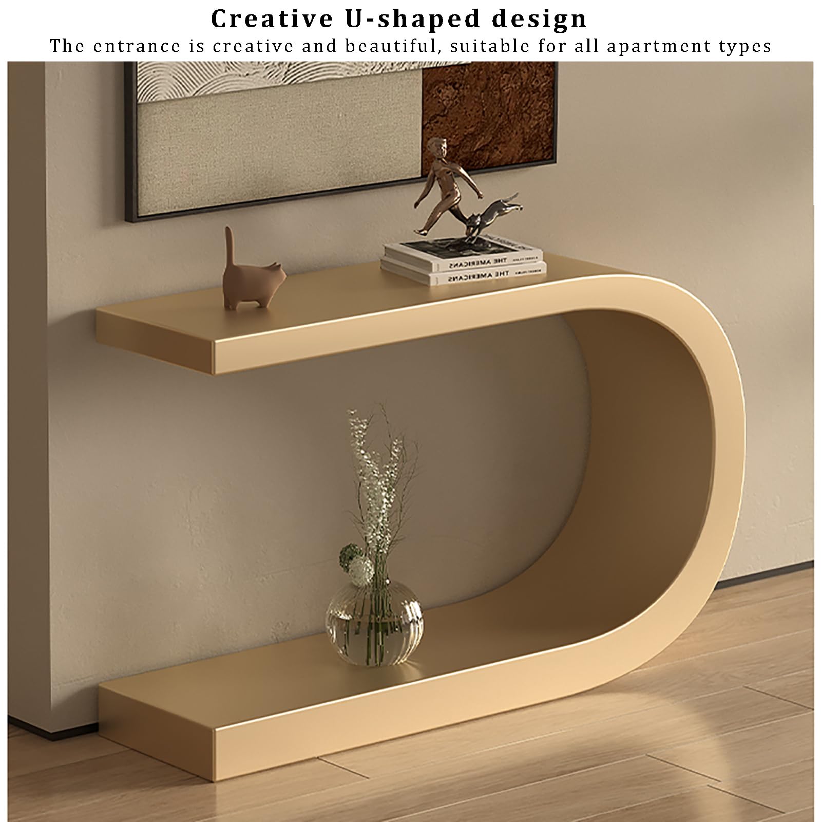 Table console en métal pour entrée – Table de canapé d'appoint minimaliste pour espaces étroits, parfaite pour les salons et les entrées