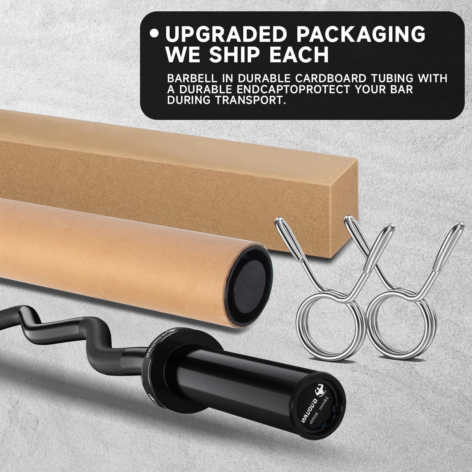Olympic EZ Curl Barbell Bar, 400LBS Weight Capacity Olympic Curl Bar, 4ft Barbell Weight Bar with Knurled Grip for 2 Inch Weight Plates, Hip Thrusts,Squat,Biceps-Home Gym Weight Bar
