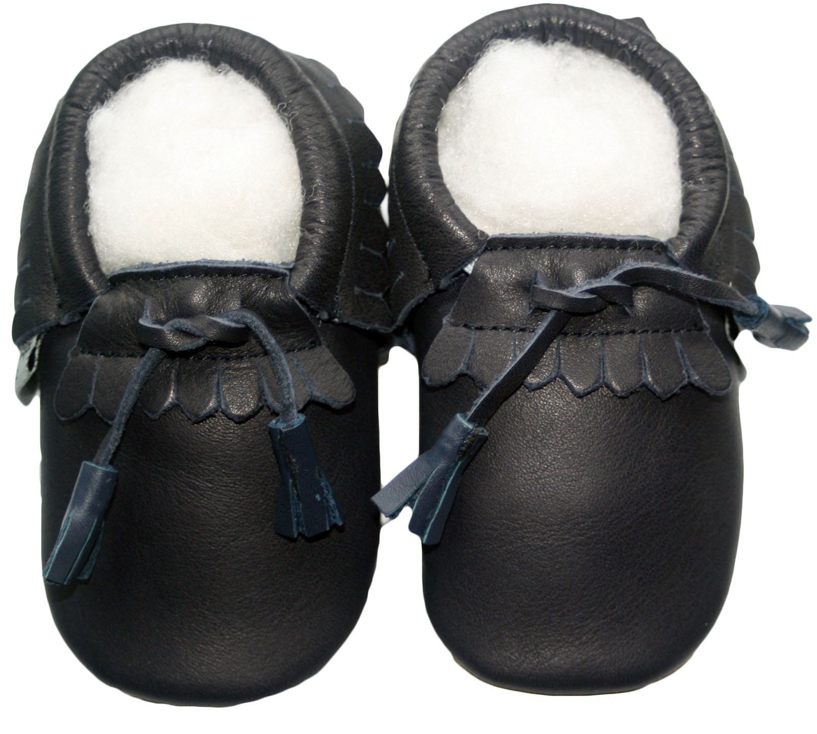 Leather and Corduroy Baby Soft Sole Shoes Boy Girl Infant Child Kid Toddler First Walk Gift Moccasin lace Navy (18-24month, Navy)