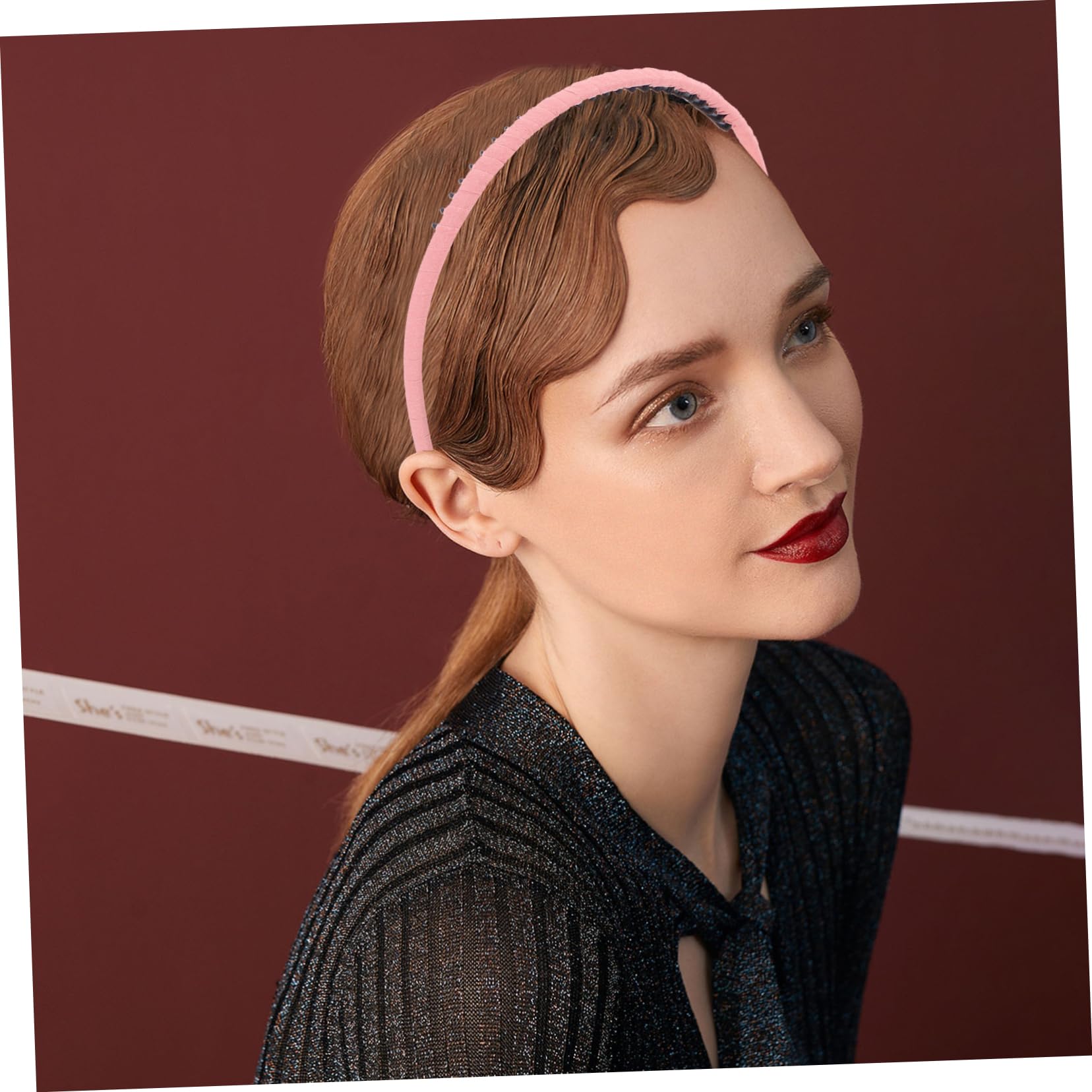FRCOLOR 30 pezzi di tessuto sottile per capelli alla moda fasce eleganti per capelli da donna fasce per capelli per donne e donne pettine sottile in metallo plastica