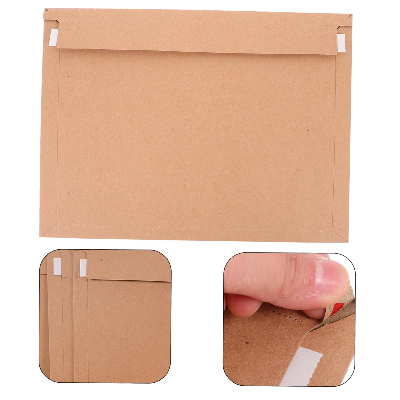 Lurrose Dicker Karton Selbstklebende Umschläge 30 Flache Versandtaschen Für Einladungen Sichere Postsendungen Dokumentenverpackung