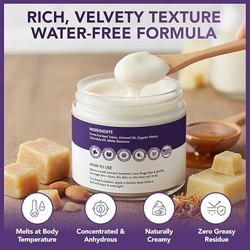 Miniatura 7 de Intimate Rose Sarga de ternera para el cuidado de la piel y la cara, bálsamo de miel para pieles sensibles, eccema, hidratante facial 100%