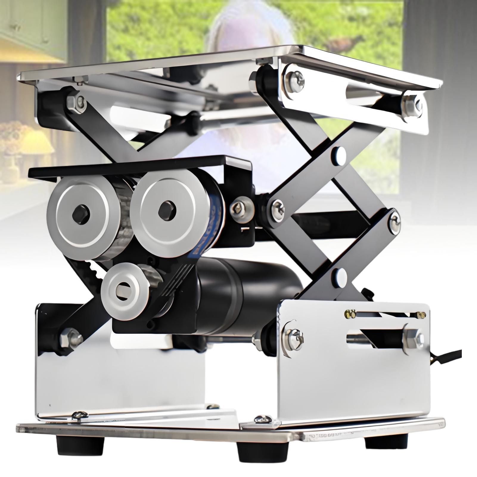 ROGHA Stainless Steel Scissor Lift, Table Jack with Adjustable Height, Max Support Weight 10kg 15 * 15cm