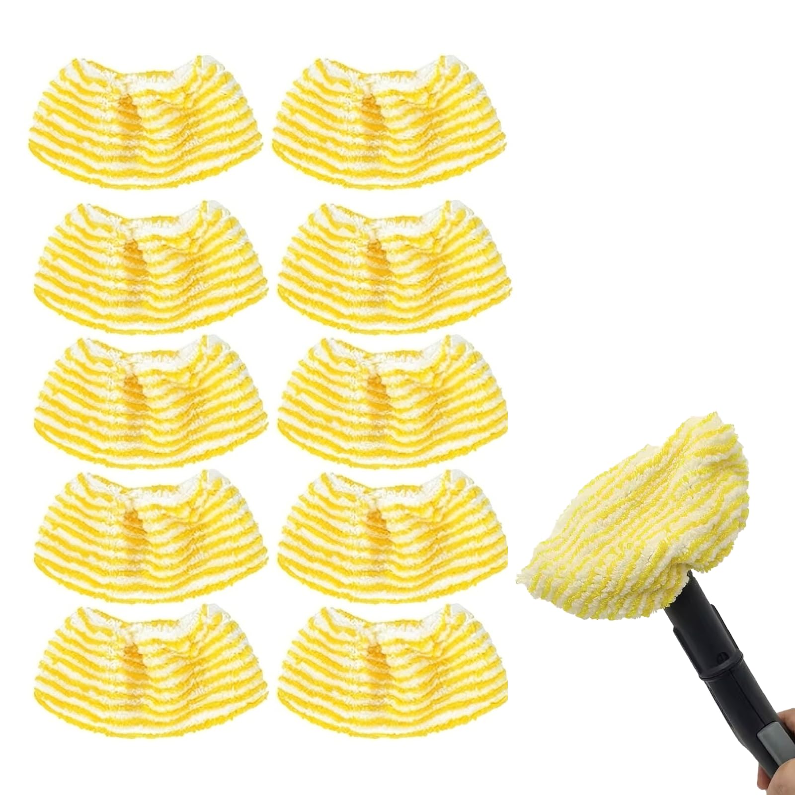 KEEPOW 8 Bonnettes Microfibre Pour Nettoyeur Vapeur Kärcher SC1 SC2 SC3 SC4 SC5 - Chiffons EasyFix
