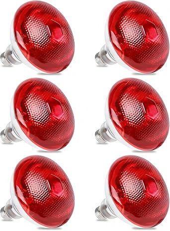150W Chicken Heat Lamp Bulbs, Infrared Heat Lamp for Chickens, Heat Light Bulb for Brooder Coop, Food Service, Chicks, Pet, Reptile 6 Pack