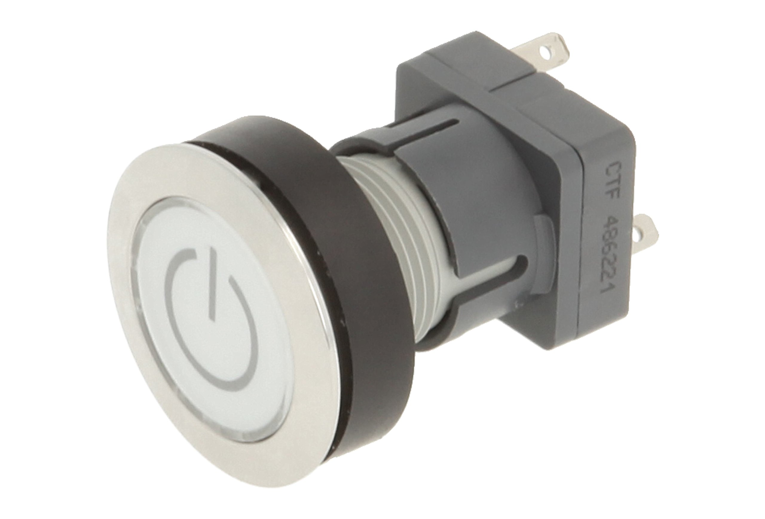 Schlegel 23.000.788 Push Button Stainless Steel, Clear Button Cap, Identification Plate Symbol On/Off, Push Contact Sensor 1 Changer