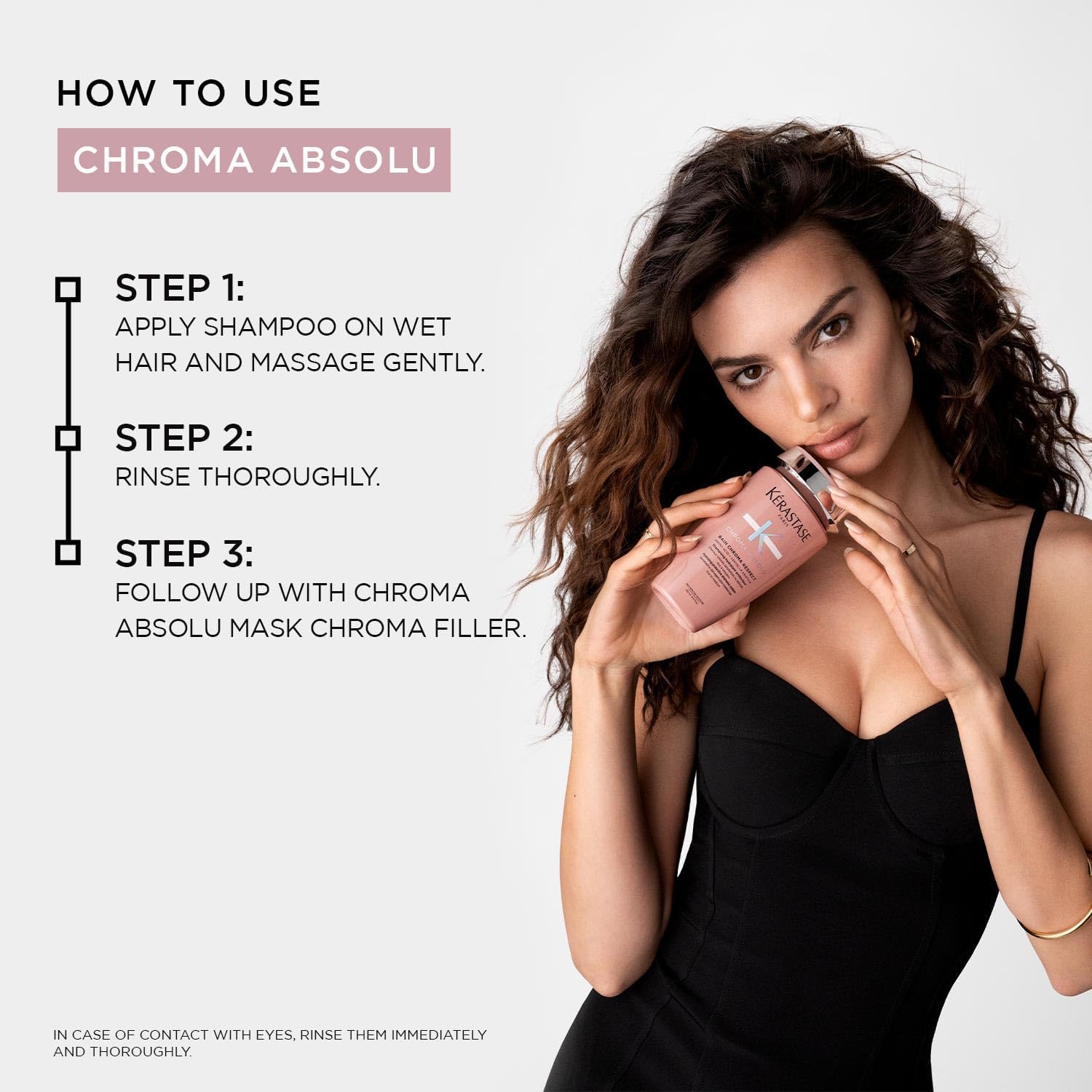 KÉRASTASE Chroma Absolu - Recharge Bain Chroma Respect - Shampoing Hydratant Protecteur Doux - Pour Cheveux Colorés Sensibilisés ou Abîmés Fins à Moyens - 500 ml