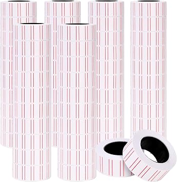 Eorbow 30000 Pcs Price Gun Labels Paper, 60 Rolls Pricemarker Label Stickers Fit Most of Price Tag MachinesMx-5500, M5500, HG979, Price Sticker for Office Retail Shop Organization Marking, White