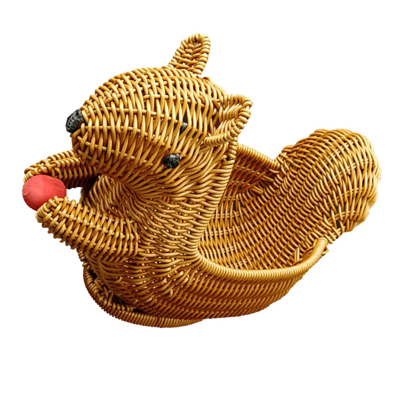 COLLBATH Bread Basket Baskets Dog Toy Basket Empty Basket Rattan Storage Basket Toy Storage Chocolate Cake Basket Desktop Organizer Woven Basket Simulation Rattan Basket Yellow re-usable