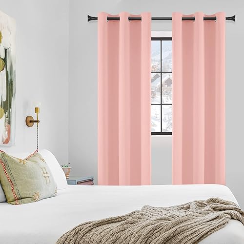 Miniatura 2 de Cortinas blackout Softalker para dormitorio, opacas con aislamiento térmico y reducción de ruido, con cuerdas y ojales superiores, para sala de