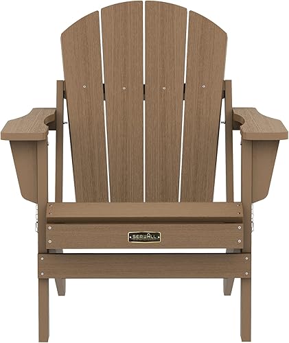 Miniatura 7 de SERWALL Adirondack - Juego de 2 sillas plegables, sillas para exteriores, sillas pintadas resistentes a la intemperie, para patio, terraza, jardín u