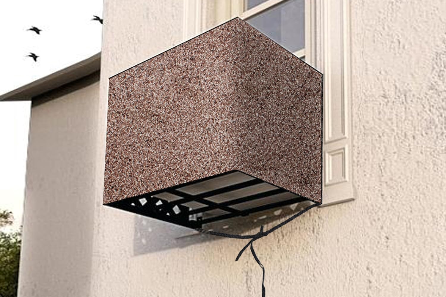 The Furnishing Tree Window AC Cover for 1.5 Ton Capacity PVC Waterproof and Dustproof Checkered Pattern Black (B0CH85FVD9) Amazon Price History, Amazon Price Tracker