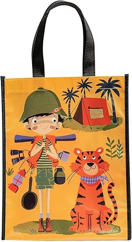 Miniatura 15 de Loveinside Bolsas de regalo medianas recicladas con asas, bolsa de regalo reutilizable para fiestas de cumpleaños para niños, bolsa de compras -