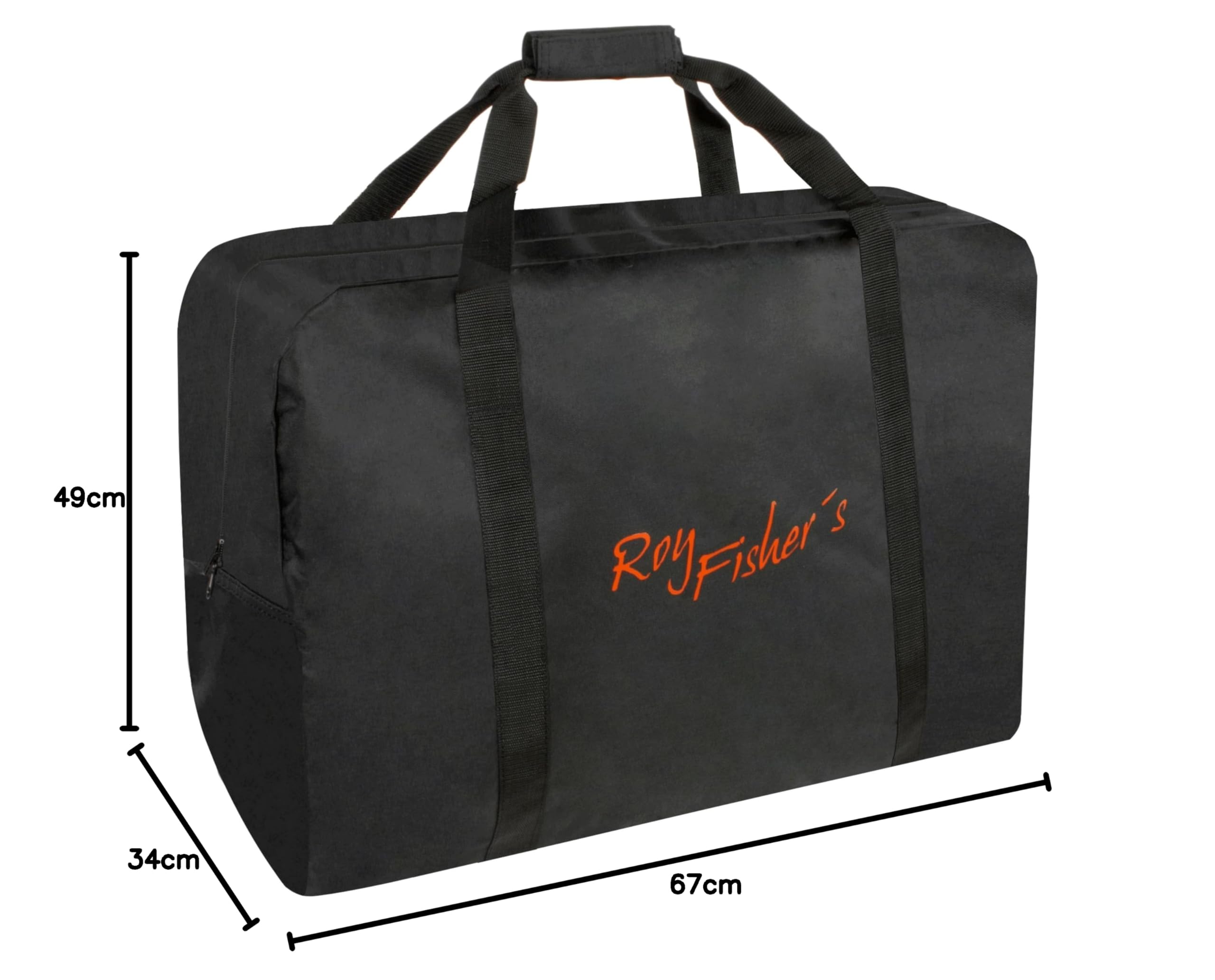 Roy Fishers Belly Boat Transporttasche – 110L – 67 x 34 x 49 cm | Robustes 600D Nylon, Universell für V- & U-Shape Modelle, Wasserdicht beschichtet