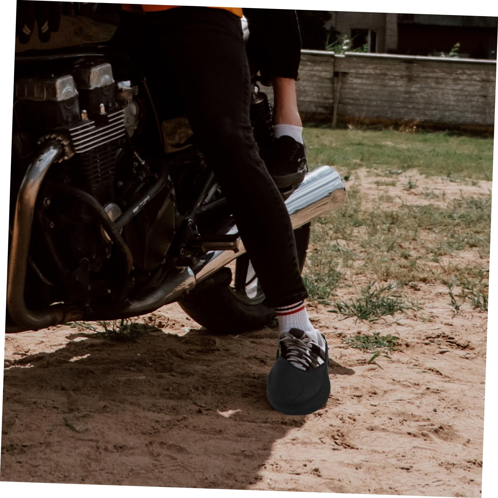 4 Proteggi Scarpe Per Leva Cambio Moto - Silicone Antiscivolo Nero Universale Per Motocross, Strada, ATV