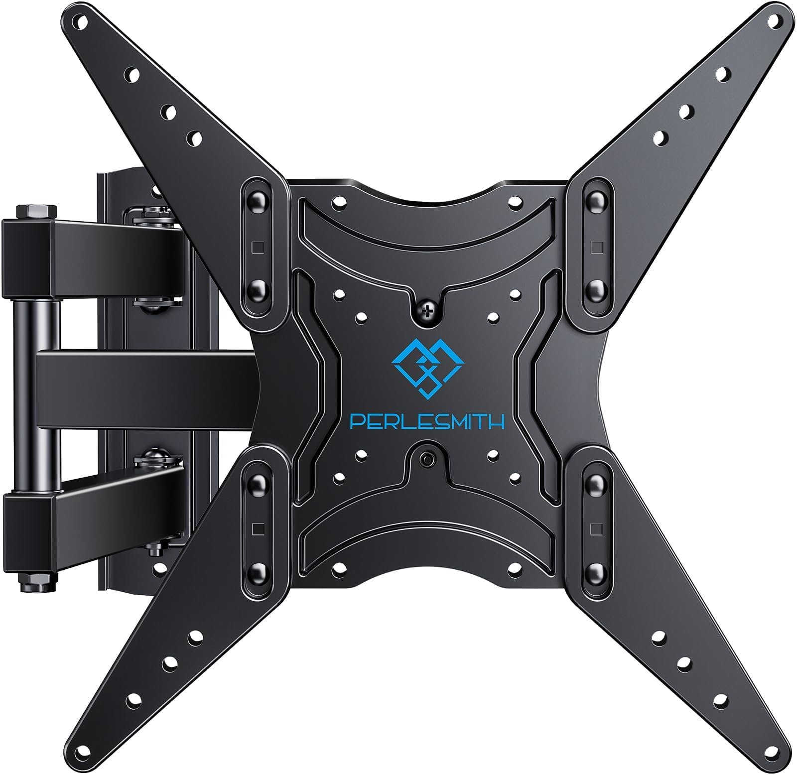 PERLESMITH Support Mural pour TV de 26 à 55" - Pivotant, inclinable et Extensible - VESA 400 x 400 - Compatible avec Les téléviseurs LED, LCD, OLED, 4K jusqu'à 40 kg - Noir