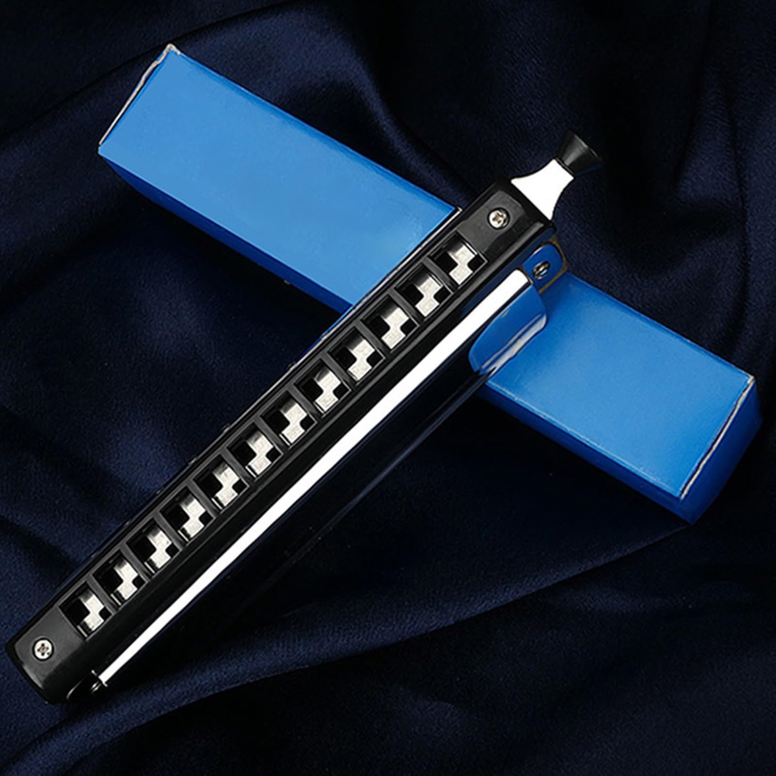Strumento Musicale A Fiato Professionale Con Armonica Cromatica Chiave C A 12 Fori Con Custodia Armonica Strumento Musicale