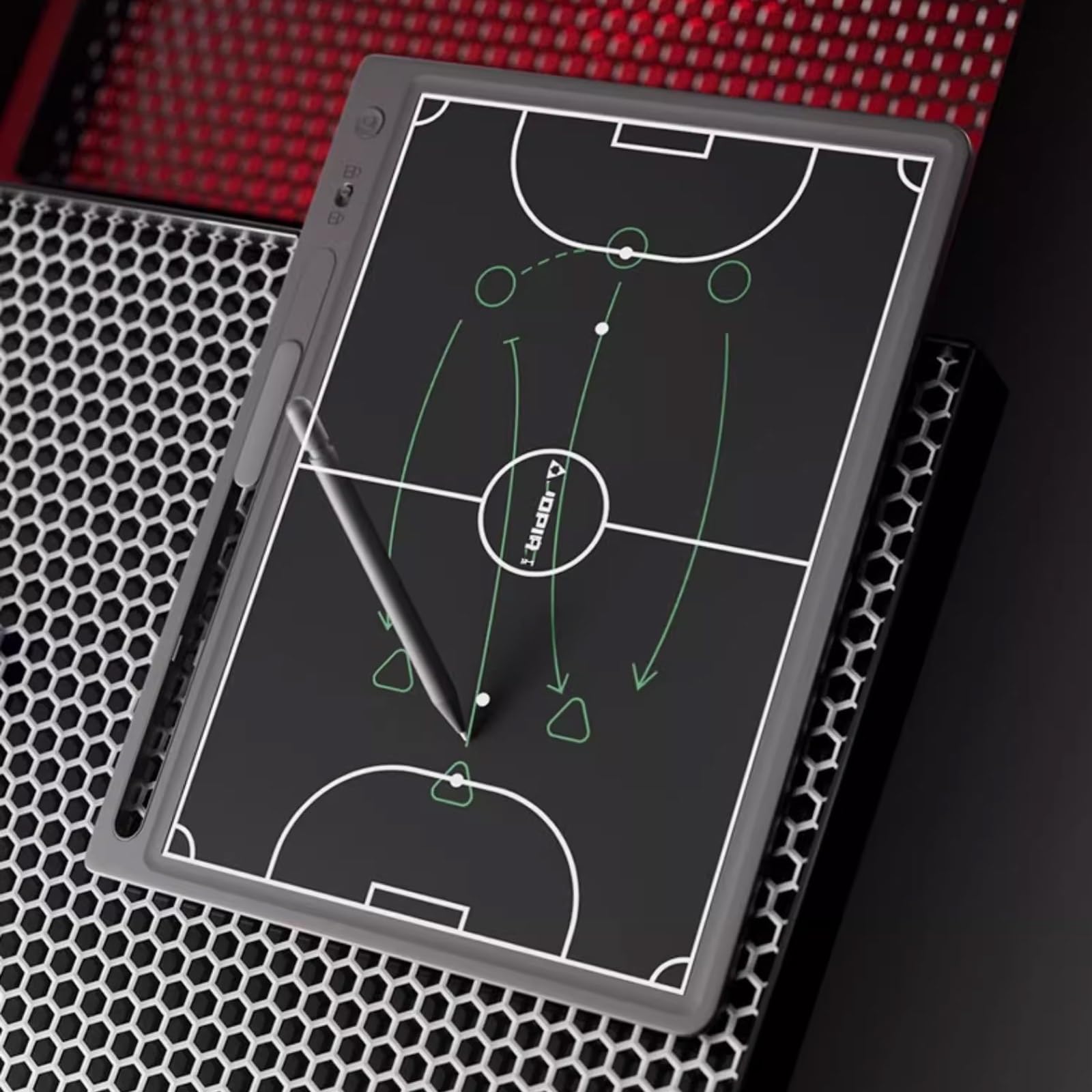 Elettronica Lavagna Tattica da Futsal da 15", Lavagna Elettronica per Allenatori, Portablocco per Allenatore, Tavola da Tattica Calcio, Lavagnetta Strategie