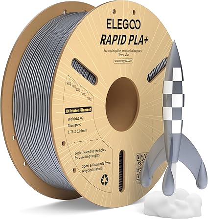 Bobine de Filament PLA+ rapide ELEGOO - Argent - 1 kg
