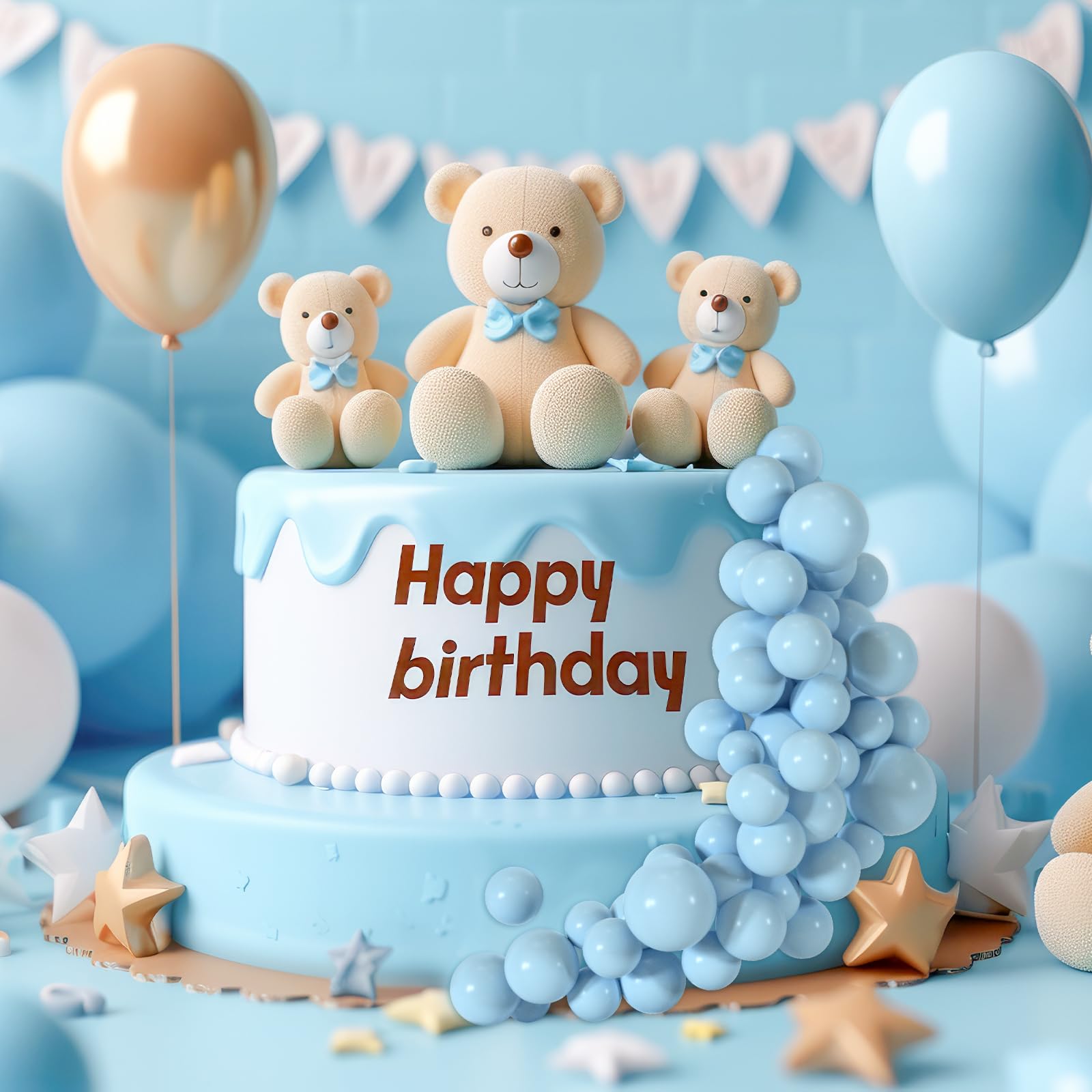 Roaring Good Time Blaue Tortendeko-Kugeln – Set Mit 35 Schaumstoffkugeln Für Geburtstag, Hochzeit, Babyparty
