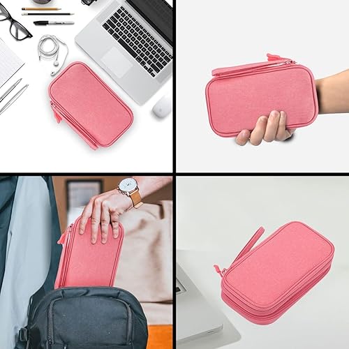 Miniatura 36 de Bolsa organizadora de accesorios electrónicos, organizador universal de viaje para cable, cargador, teléfono, tarjeta SD, bolsa de gadgets para