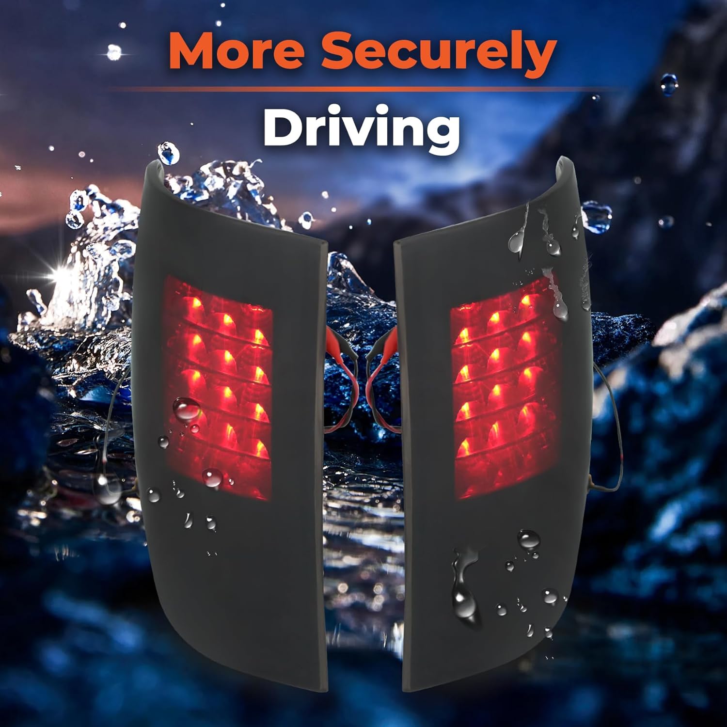 labwork Tail Lamp Light Replacement for Ram 1500 2009-2018 Smoked Lens Driver and Passenger Side Brake Light Outer 5277414AC 55277415AC 55277414AB 55277415AB