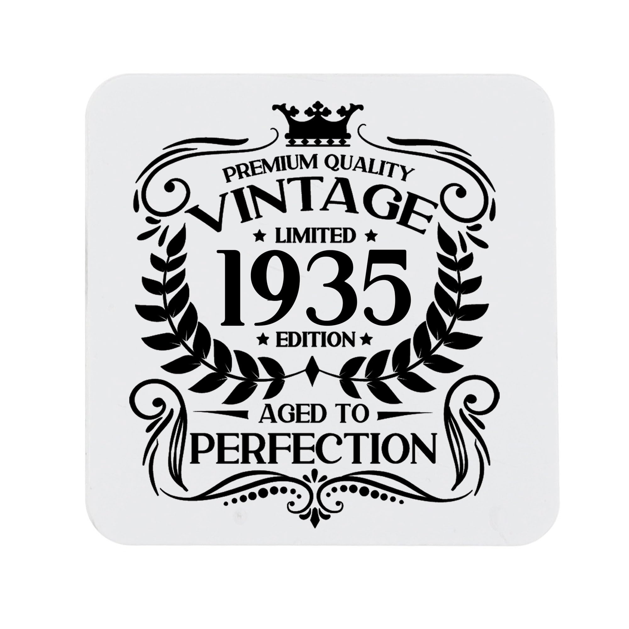 80th Birthday Gift for Men Vintage 1946 Aged to Perfection Engraved Slate Coaster Present for 80 Year Old Etched Natural Slate Placemat (Round Slate) — view 233