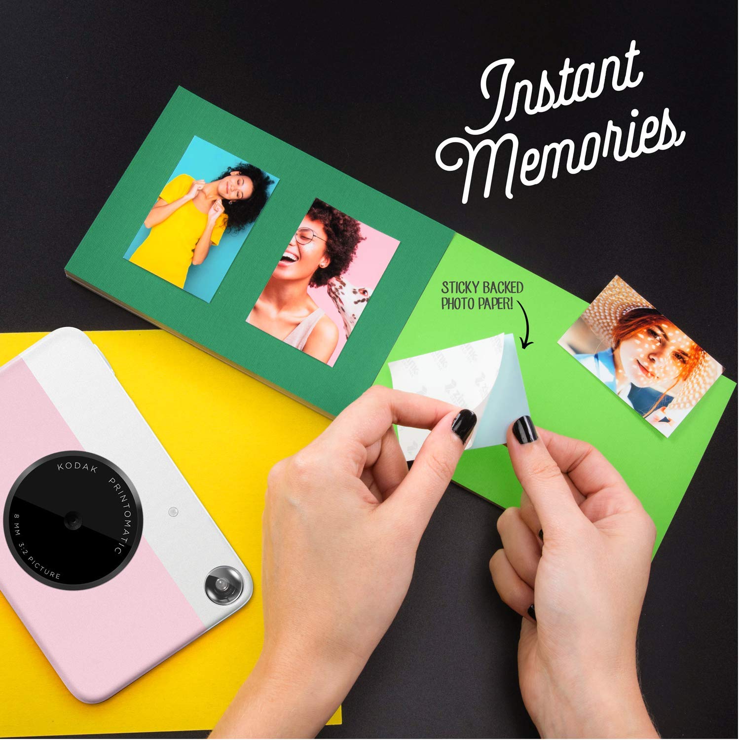 Kodak Printomatic Fotocamera istantanea (Rosa) Starter kit con borsa a tracolla
