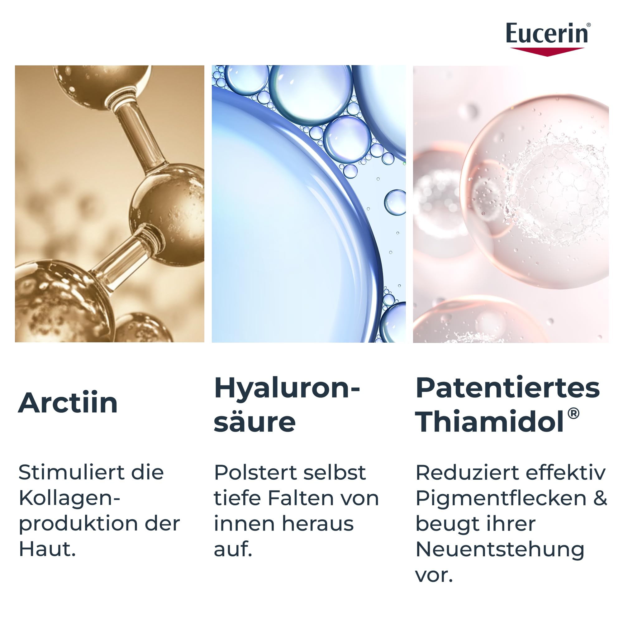 Eucerin Hyaluron-Filler + Elasticity 3D Serum 30 ml, Anti Aging Pflege | Gesichtsserum reduziert Pigmentflecken & tiefe Falten, verbessert die Hautelastizität, mit Hyaluronsäure & Thiamidol