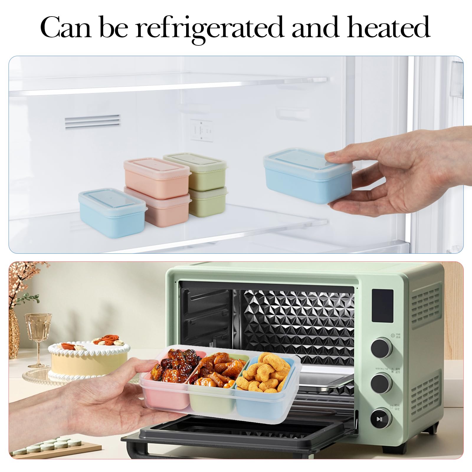 KiKiHong Snack Box con Coperchio,Contenitore per Spezie da Cucina