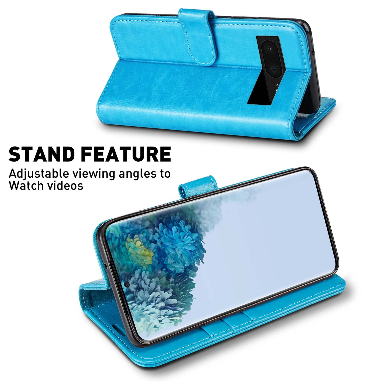 MONASAY Custodia a portafoglio Porta Soldi per Google Pixel 7, [blocco RFID] Flip Folio Custodia in pelle con porta carte di credito per Google Pixel 7 5G Marrone