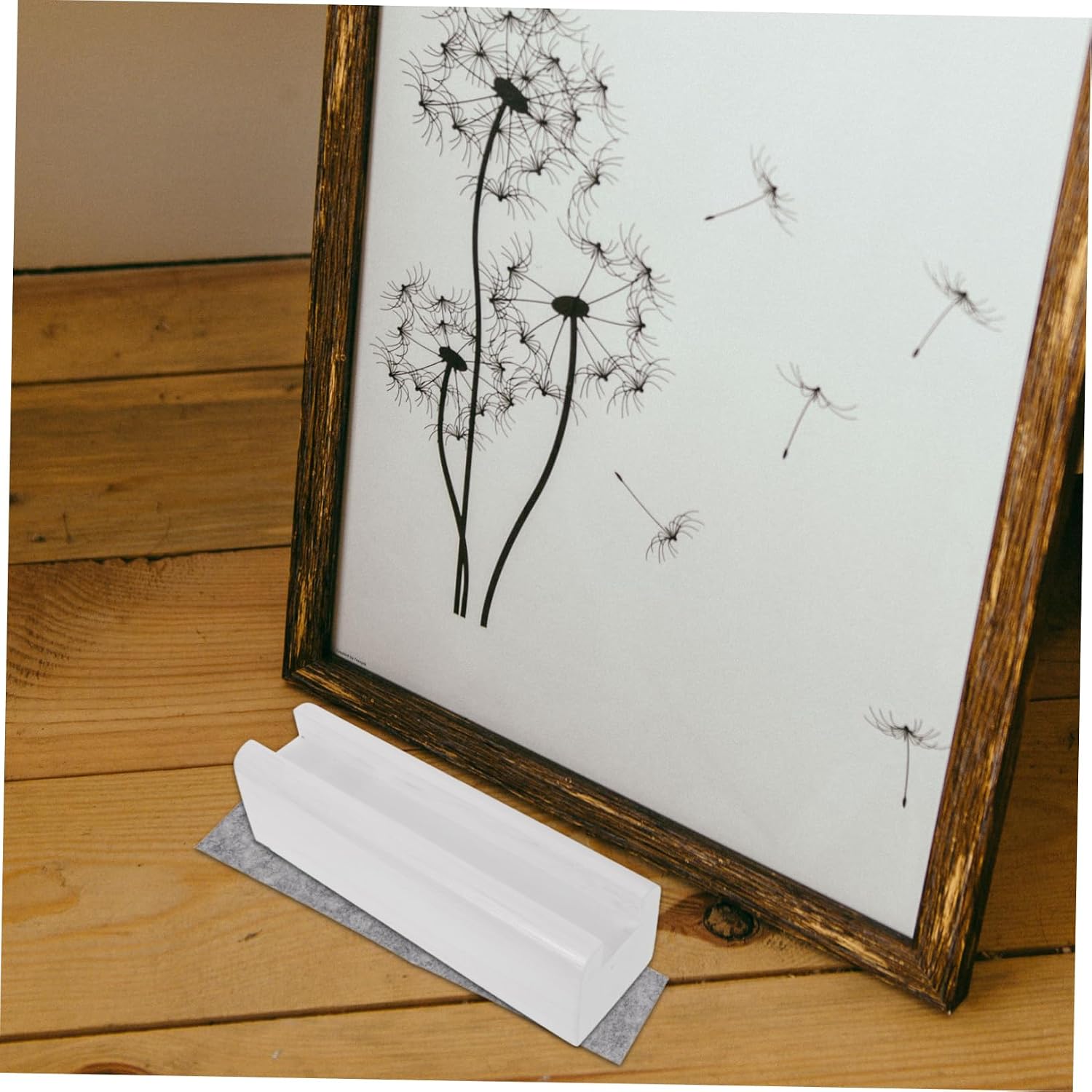 TEHAUX Wooden Full Length Mirror Support Stand Anti-Slip Base for Artwork Display Modern Aesthetic Floor Mirror Holder Suitable for Bedroom and Living Room