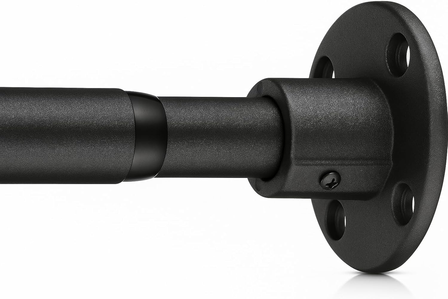 Heavy Duty Shower Rod - Industrial Shower Curtain Rod Wall Mounted for Bathroom,Closet,Room Divider,Outdoor Patio - 28 to 76"Adjustable Shower Pole - Matte Black 29-76" (1 Pack)