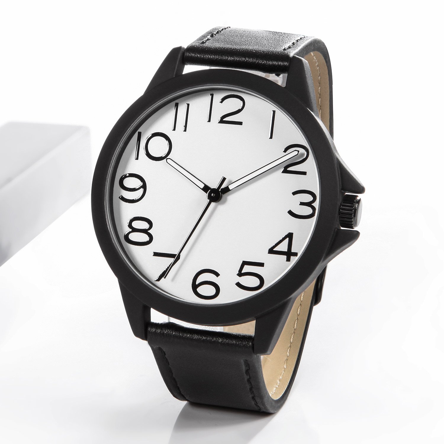 NUOVO Reloj de pulsera para hombre, moderno, clásico, sencillo, para negocios, casual, trabajo, resistente al agua, caja de acero inoxidable, correa de piel, reloj analógico de cuarzo, reloj deportivo