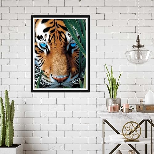 Miniatura 16 de Wergund - Kits de pintura de diamantes de tigre animal, kits de pintura de diamantes para adultos y niños, bordado de diamantes de imitación