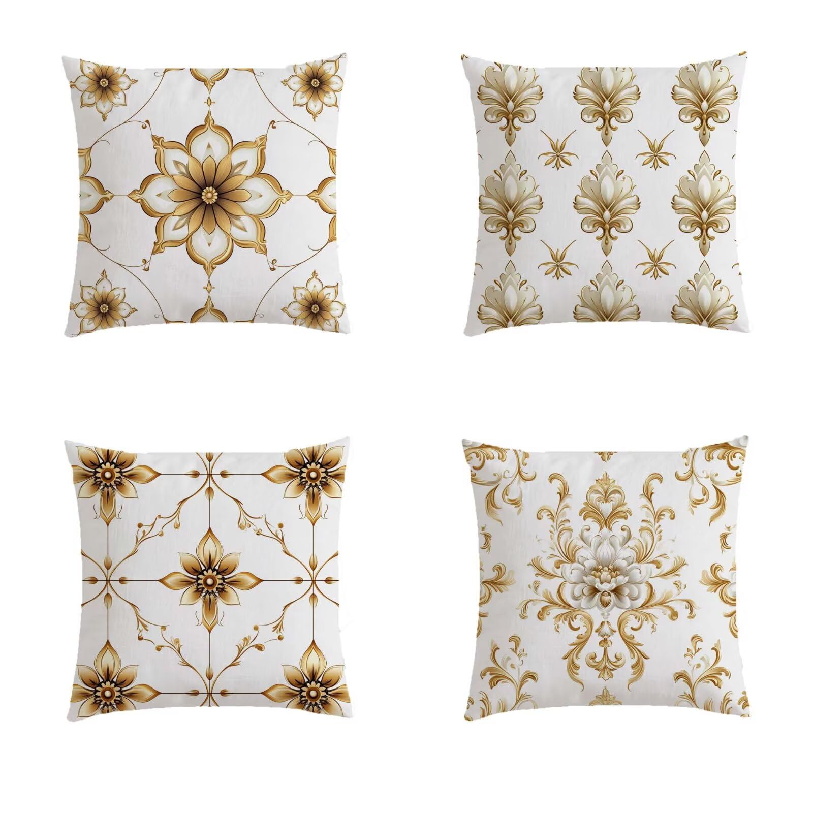 Housse de coussin moutarde 40x40cm haut de gamme double face S617