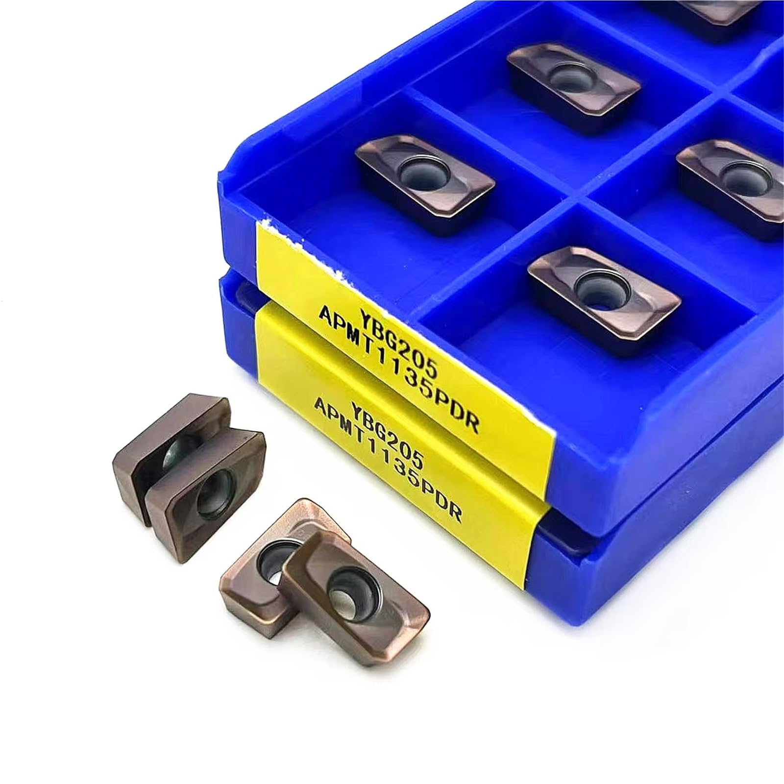 10 Uds APMT1135 YBG205 Inserto De Fresado Para Herramientas Torno Torneado Carburo Acero Inoxidable Cortador CNC
