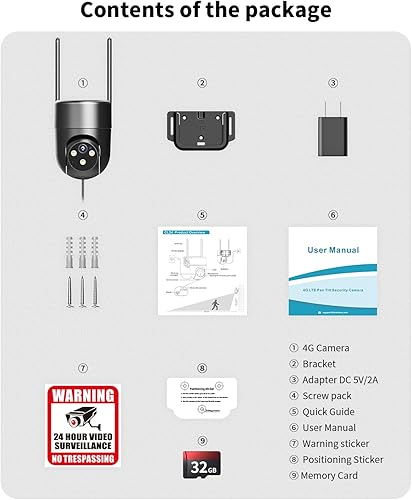 Miniatura 8 de LIWAN Cámara de seguridad celular 4G LTE con cable para exteriores, sin cámara de seguridad WiFi, enchufe para grabación 247, vista de 360, visión